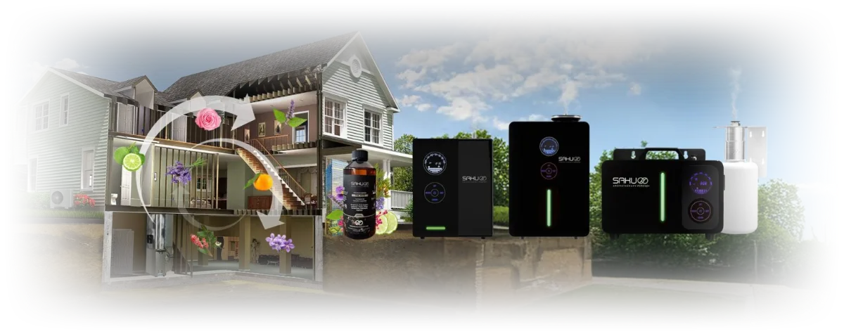 How Saku scent systems distribute fragrance throughout a home via HVAC ductwork
